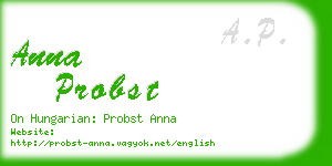 anna probst business card
